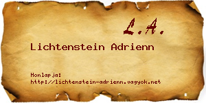 Lichtenstein Adrienn névjegykártya